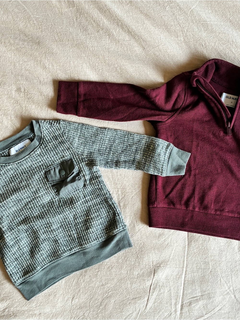 8 Old Navy Waffle Knit Long Sleeve Tops.  Fall Winter Bundle. Toddler Boy. 2T - Picture 2 of 10